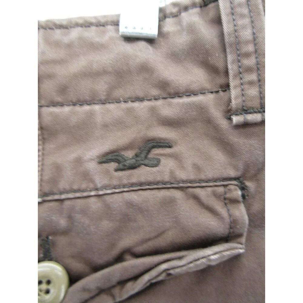 VINTAGE Hollister Shorts 34 Chino Khakis Button Fly Surfer Y2K Baggy *